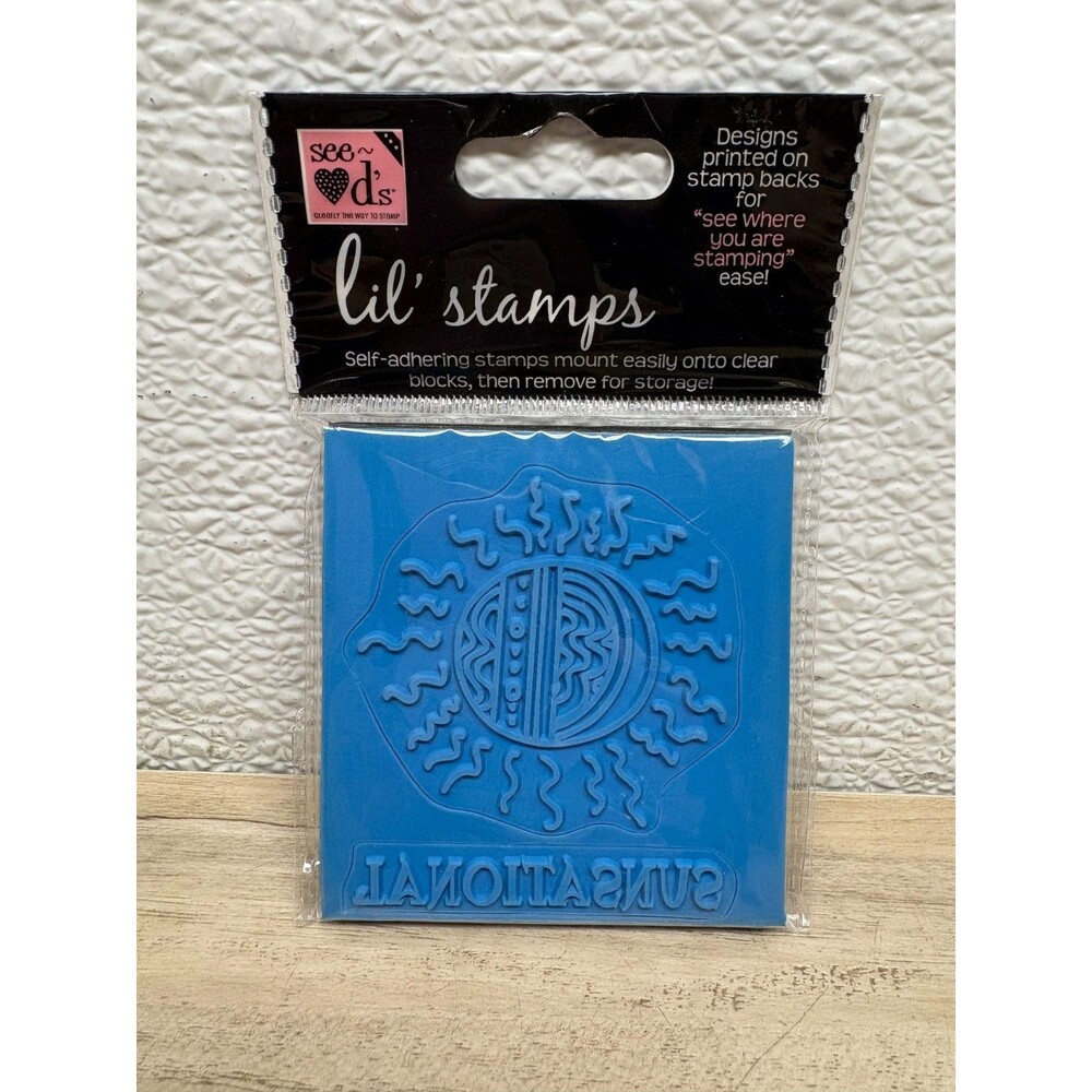 See D's Lil Unmounted Rubber Stamps Sun